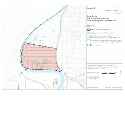 Detailkarte zur Verordnung über das Naturschutzgebiet "Ballertasche"