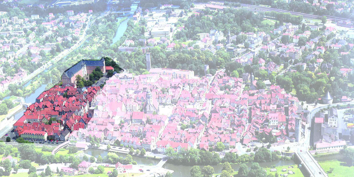 Luftbild Sanierungsgebiet Altstadt II