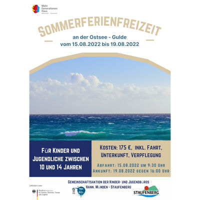 Mitteilung: Sommerferienfreizeit an der Ostsee