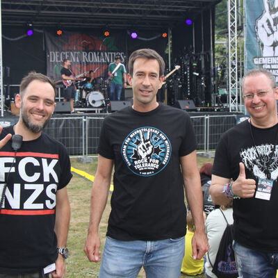 Bürgermeister Tobias Dannenberg besuchte das Rock for Tolerance-Festival auf dem Tanzwerder
