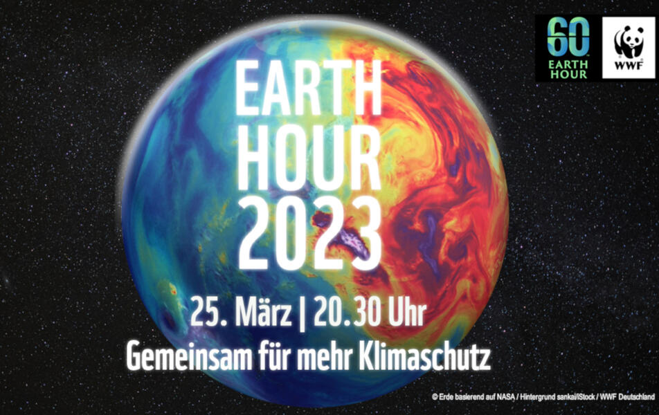 Werbebanner für die "Earth Hour 2023".