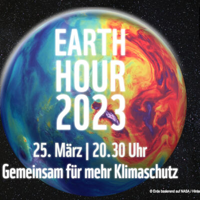 Werbebanner für die "Earth Hour 2023".