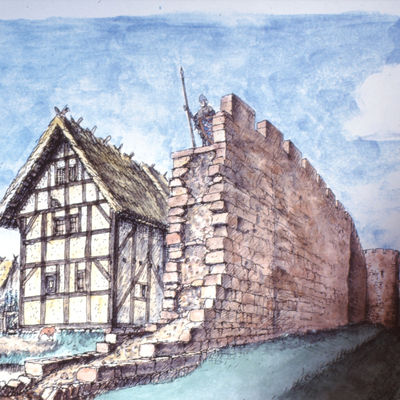 Rekonstruktion Stadtmauer und Haus