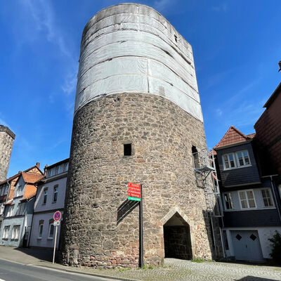 Der Ziegelpfortenturm in der Fuldabr&uuml;ckenstra&szlig;e.