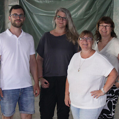 Das Hochbau-Team: (V.li.) Marcel Mordm�ller, Jessica Riddell, Kerstin F�gner-Nehler und Nicole Herthum.
