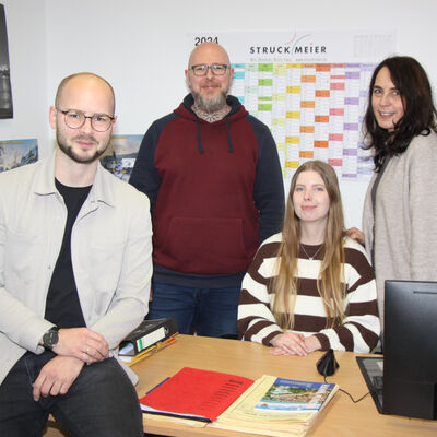 Das Wahl-Team der Stadtverwaltung Hann. M&uuml;nden: (V.li.) Marco Graef (Leiter Fachdienst "Zentrale Dienste"), Boris Schucht, Miriam Paul und Manuela B&ouml;rner.
