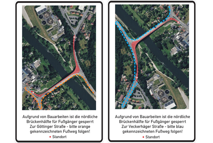 Die ge�nderte Fu�g�ngerf�hrung wird vor Ort entsprechend ausgeschildert.
