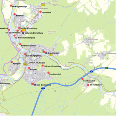 Geltungsbereich der 8. &Auml;nderung des Fl&auml;cvhennutzungsplans der Stadt Hann. M&uuml;nden
