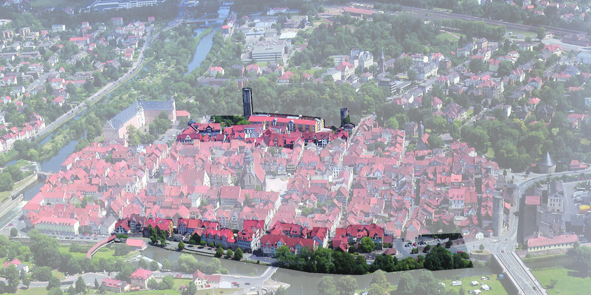 Luftbild Sanierungsgebiet Altstadt I