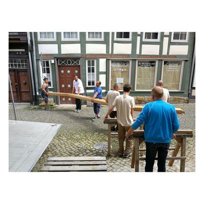 Sanierung Rathaus Hann. M&uuml;nden - 1. Bauabschnitt - Arbeiten im Bereich Treppenhaus und Fahrstuhl - Bild-A00100