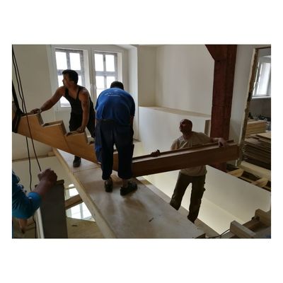 Sanierung Rathaus Hann. M&uuml;nden - 1. Bauabschnitt - Arbeiten im Bereich Treppenhaus und Fahrstuhl - Bild-A00105