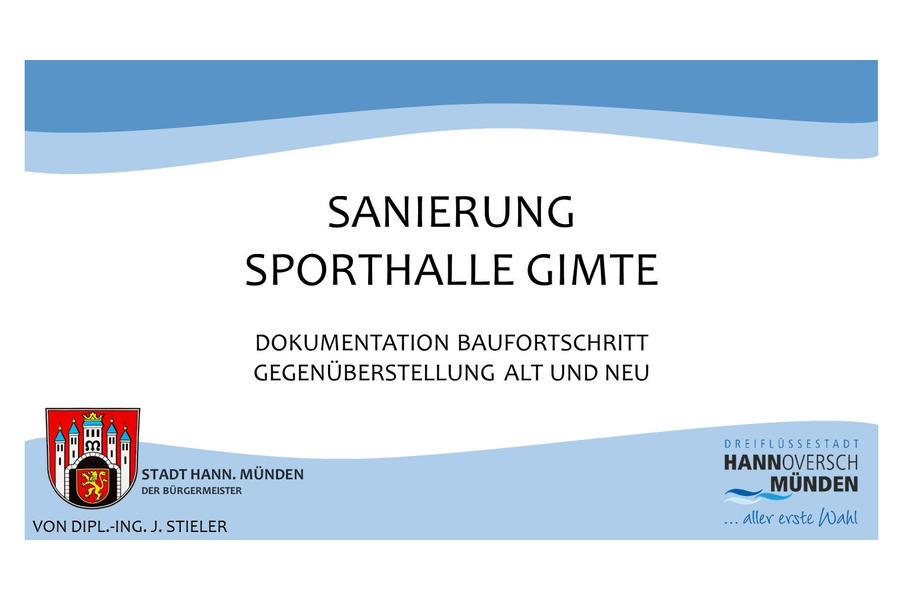 Sporthalle Gimte - Gegen�berstellung - Titelblatt